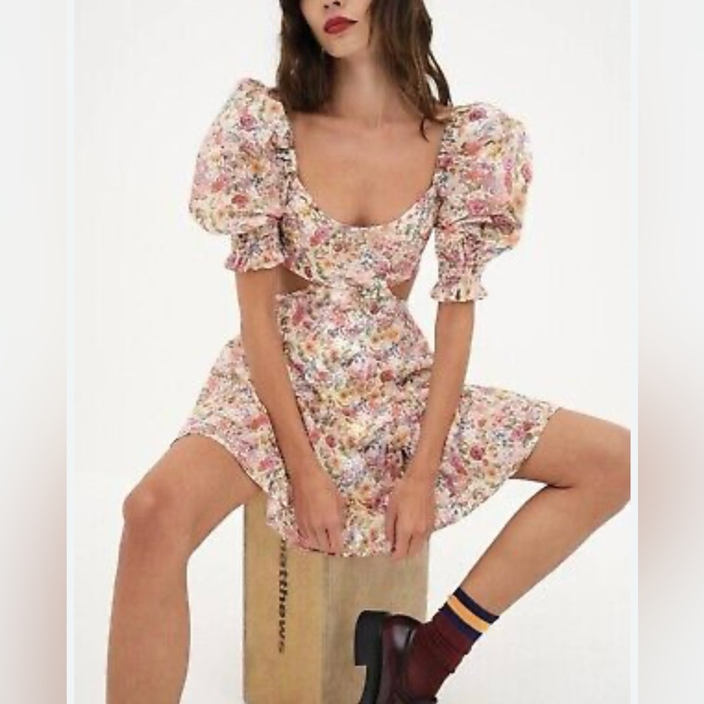 Floral Puff Sleeve Dress